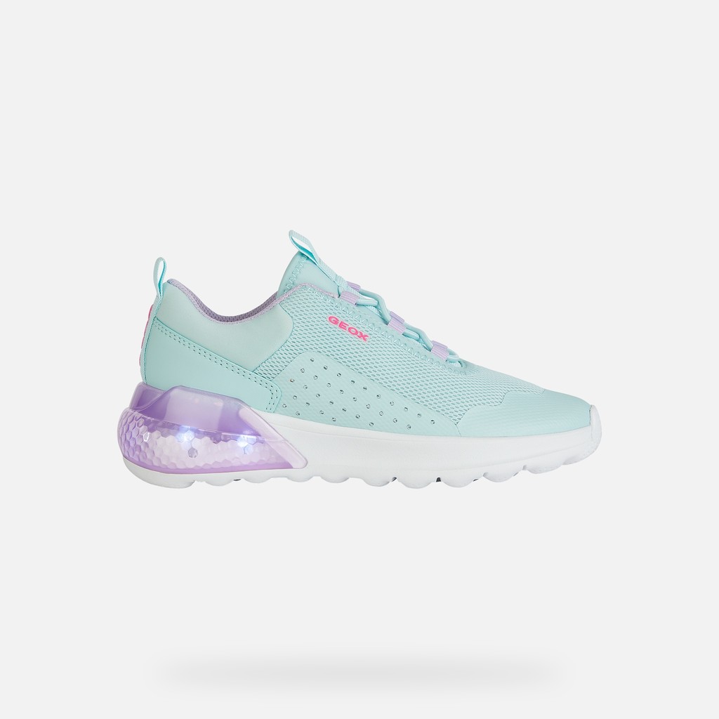 Shoes with lights ACTIVART ILLUMINUS JUNIOR Sea Green/Lilac - image number 1 | GEOX