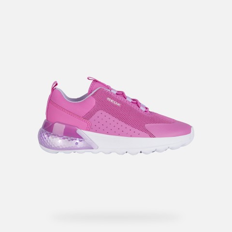 Shoes with lights ACTIVART ILLUMINUS JUNIOR Fuchsia/Lilac - image number 2 | GEOX