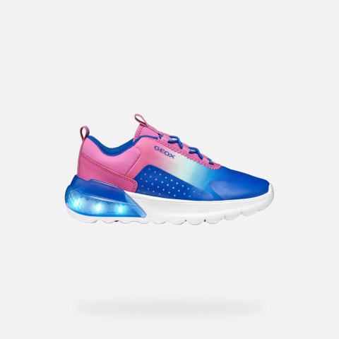 Shoes with lights ACTIVART ILLUMINUS JUNIOR Fuchsia/Royal - image number 1 | GEOX