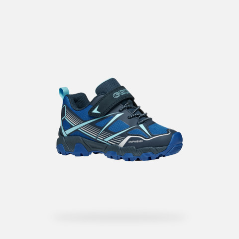 Waterproof trainers MAGNETAR ABX JUNIOR Navy/Royal - image number 2 | GEOX