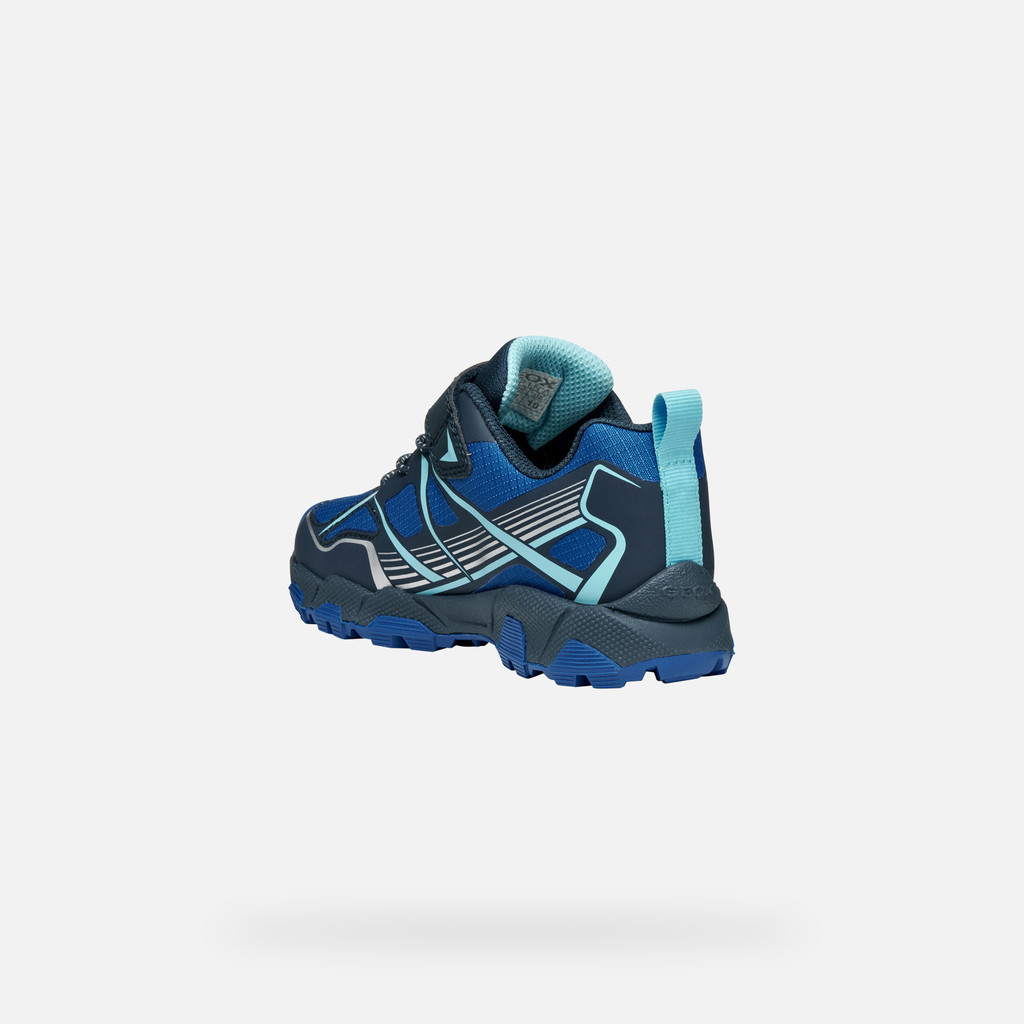 Waterproof trainers MAGNETAR ABX JUNIOR Navy/Royal - image number 3 | GEOX