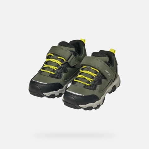 Sneakers imperméables MAGNETAR ABX JUNIOR Vert militaire/Citron vert - image number 7 | GEOX