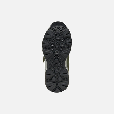 Waterproof trainers MAGNETAR ABX JUNIOR Military/Lime - image number 6 | GEOX