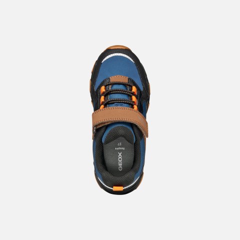 Waterproof trainers MAGNETAR ABX JUNIOR Navy/Brown - image number 5 | GEOX