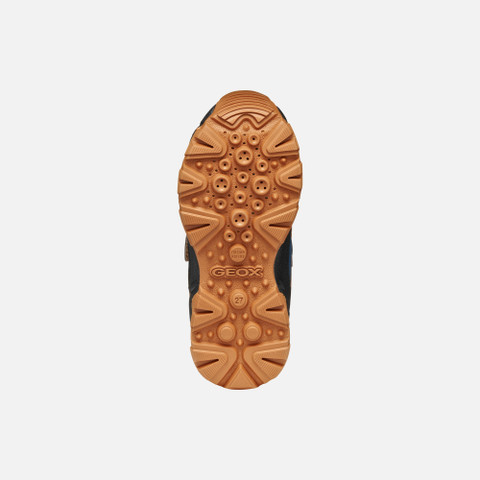 Waterproof trainers MAGNETAR ABX JUNIOR Navy/Brown - image number 6 | GEOX
