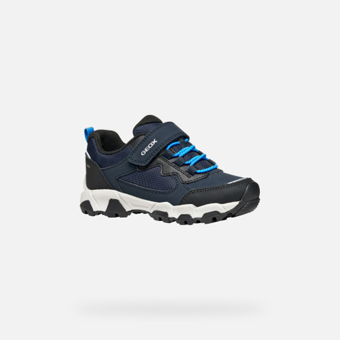 Waterproof trainers MAGNETAR ABX JUNIOR Navy/Sky - image number 2 | GEOX