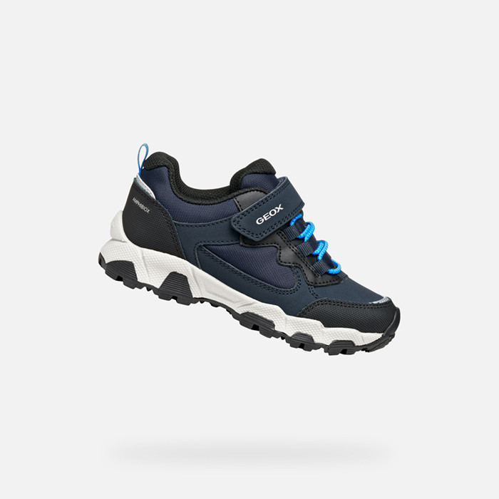 Sneakers imperméables MAGNETAR ABX JUNIOR Bleu marine/Bleu ciel | GEOX