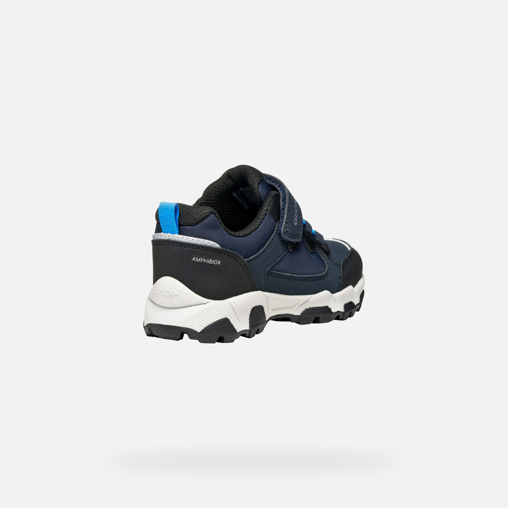Waterproof trainers MAGNETAR ABX JUNIOR Navy/Sky - image number 4 | GEOX