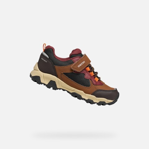 Waterproof trainers MAGNETAR ABX JUNIOR Brown/Bordeaux | GEOX