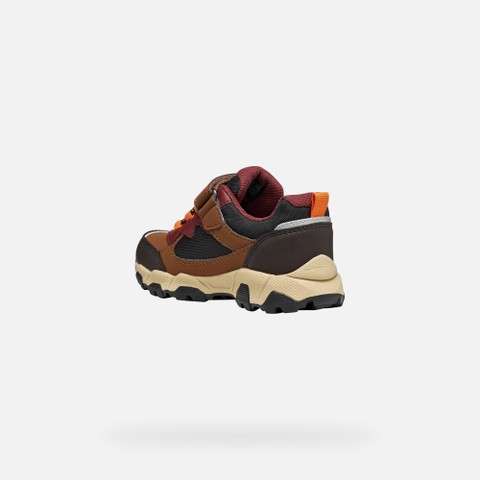 Waterproof trainers MAGNETAR ABX JUNIOR Brown/Bordeaux - image number 3 | GEOX