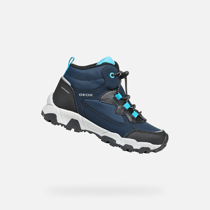 Waterproof trainers MAGNETAR ABX JUNIOR Navy/Light Blue | GEOX