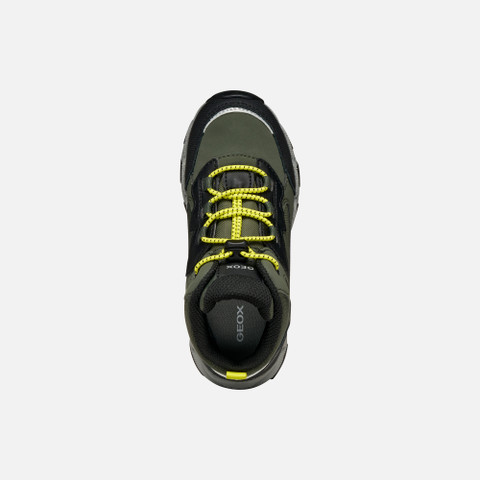 Waterproof trainers MAGNETAR ABX JUNIOR Military/Lime - image number 5 | GEOX