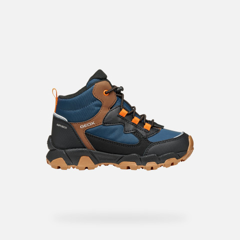 Waterproof trainers MAGNETAR ABX JUNIOR Navy/Brown - image number 1 | GEOX