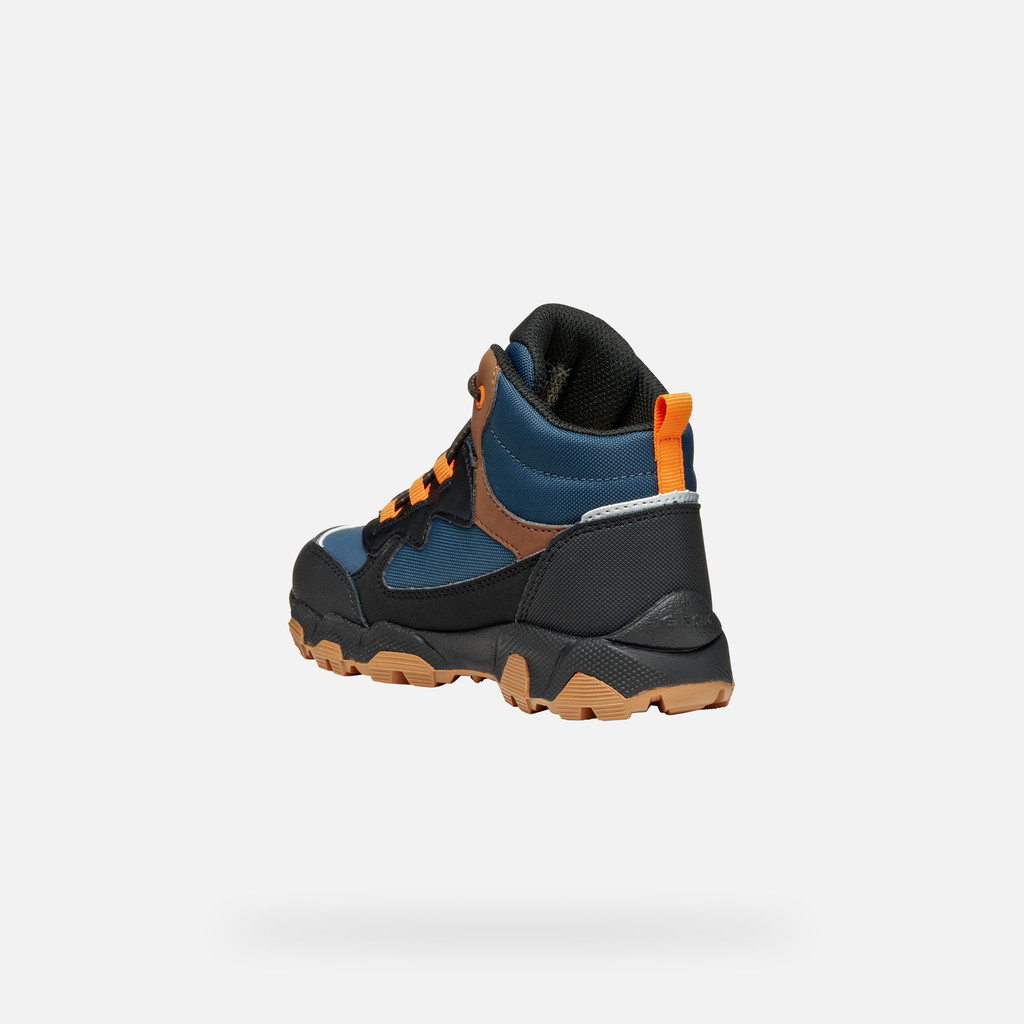 Waterproof trainers MAGNETAR ABX JUNIOR Navy/Brown - image number 3 | GEOX