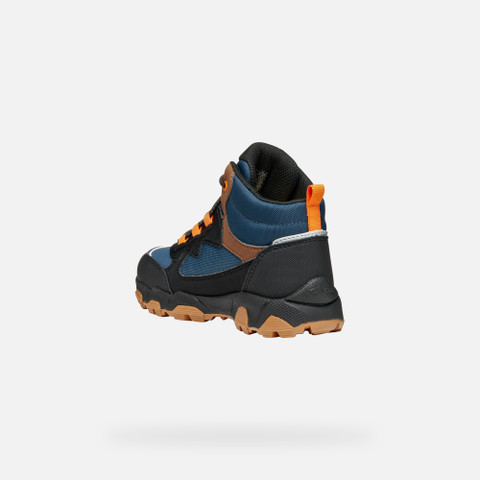 Waterproof trainers MAGNETAR ABX JUNIOR Navy/Brown - image number 3 | GEOX