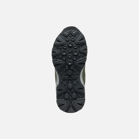 Waterproof trainers MAGNETAR ABX JUNIOR Dark green/Light orange - image number 6 | GEOX