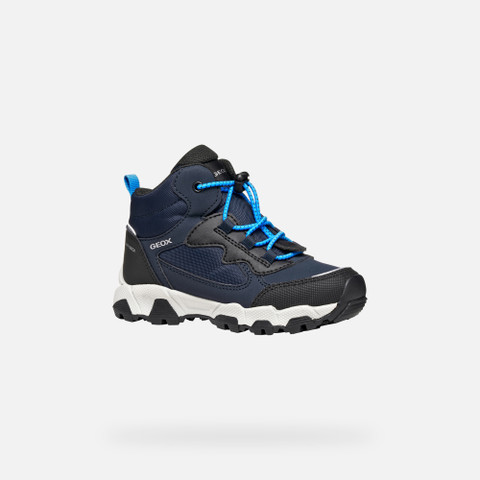 Waterproof trainers MAGNETAR ABX JUNIOR Navy/Sky - image number 2 | GEOX
