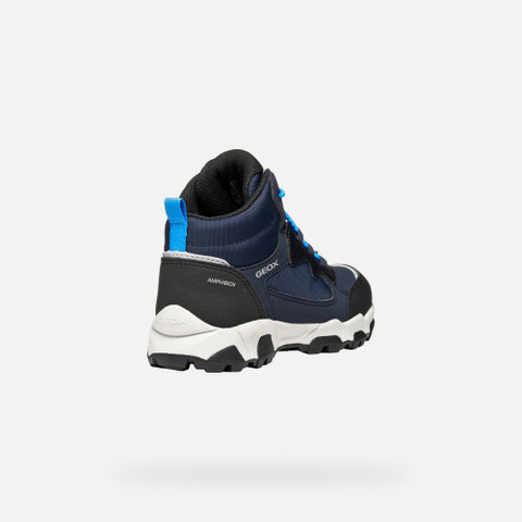 Waterproof trainers MAGNETAR ABX JUNIOR Navy/Sky - image number 4 | GEOX