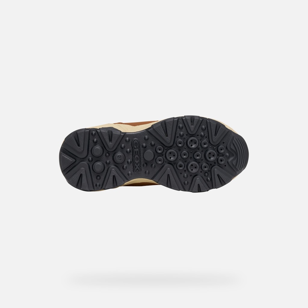 Waterproof trainers MAGNETAR ABX JUNIOR Brown/Bordeaux - image number 6 | GEOX