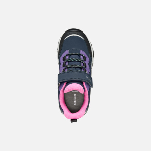 Waterproof trainers MAGNETAR ABX JUNIOR Navy/Violet - image number 5 | GEOX