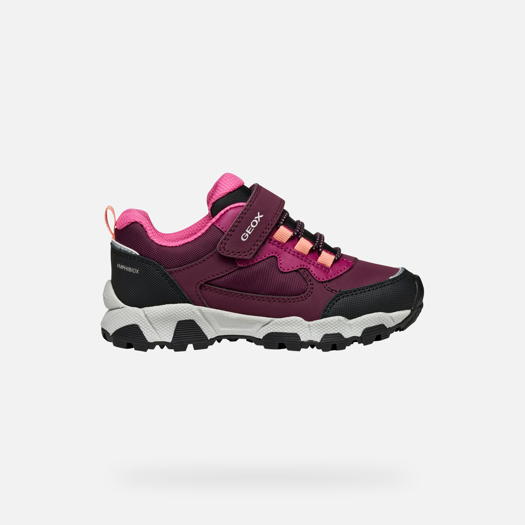 Waterproof trainers MAGNETAR ABX JUNIOR Bordeaux - image number 1 | GEOX