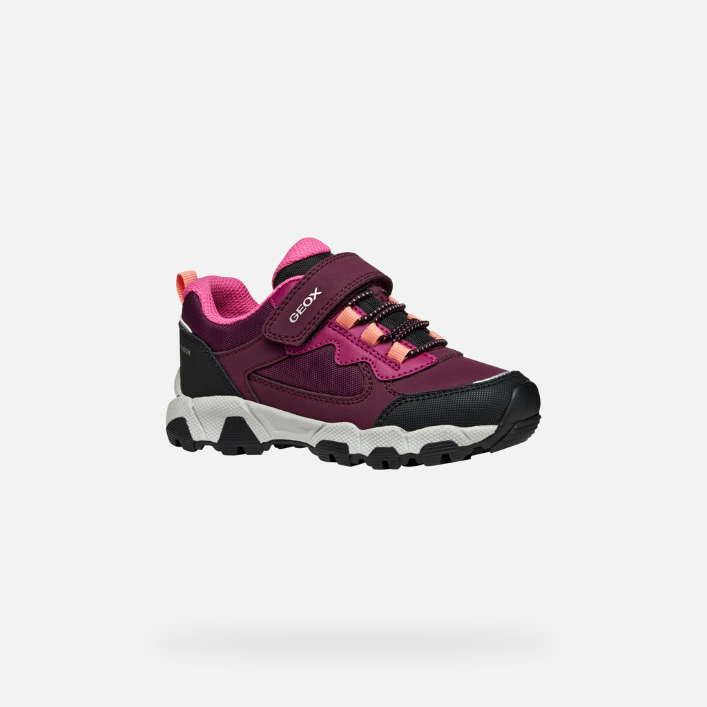 Waterproof trainers MAGNETAR ABX JUNIOR Bordeaux - image number 2 | GEOX