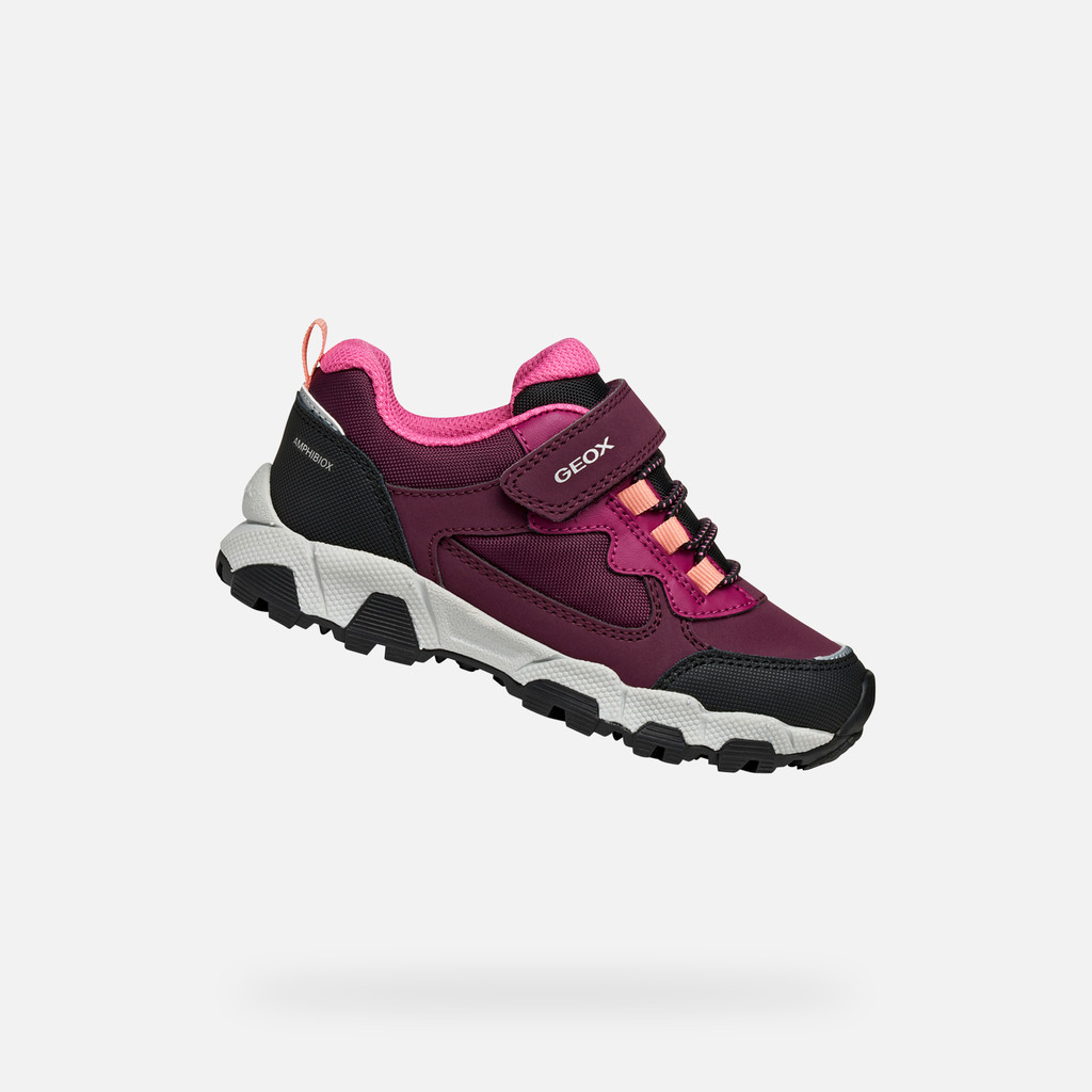 Waterproof trainers MAGNETAR ABX JUNIOR Bordeaux - image number 0 | GEOX