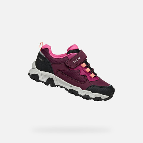 Waterproof trainers MAGNETAR ABX JUNIOR Bordeaux - image number 0 | GEOX