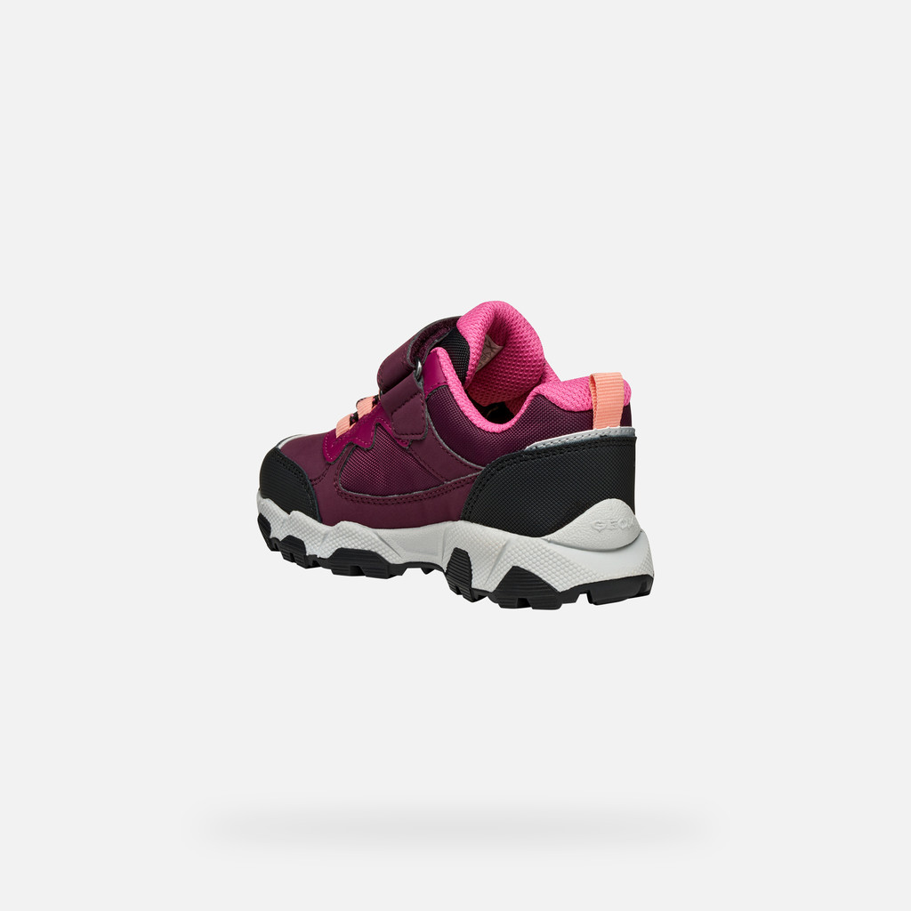 Waterproof trainers MAGNETAR ABX JUNIOR Bordeaux - image number 3 | GEOX