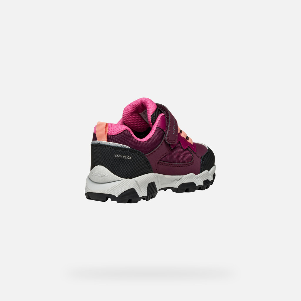 Waterproof trainers MAGNETAR ABX JUNIOR Bordeaux - image number 4 | GEOX