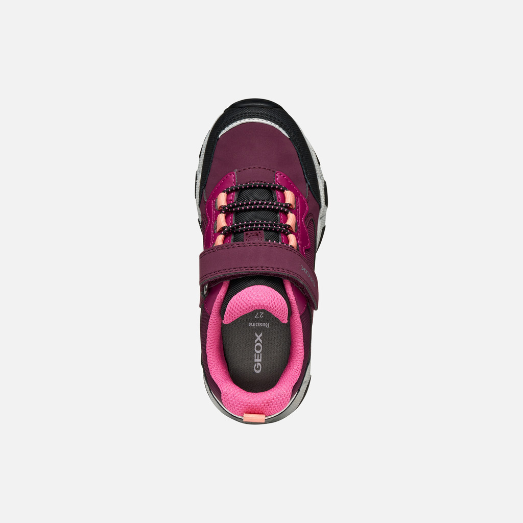Waterproof trainers MAGNETAR ABX JUNIOR Bordeaux - image number 5 | GEOX