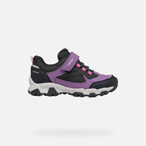 Waterproof trainers MAGNETAR ABX JUNIOR Violet/Black - image number 1 | GEOX