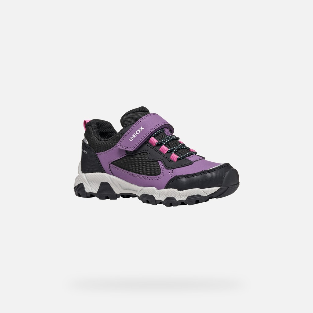 Waterproof trainers MAGNETAR ABX JUNIOR Violet/Black - image number 2 | GEOX