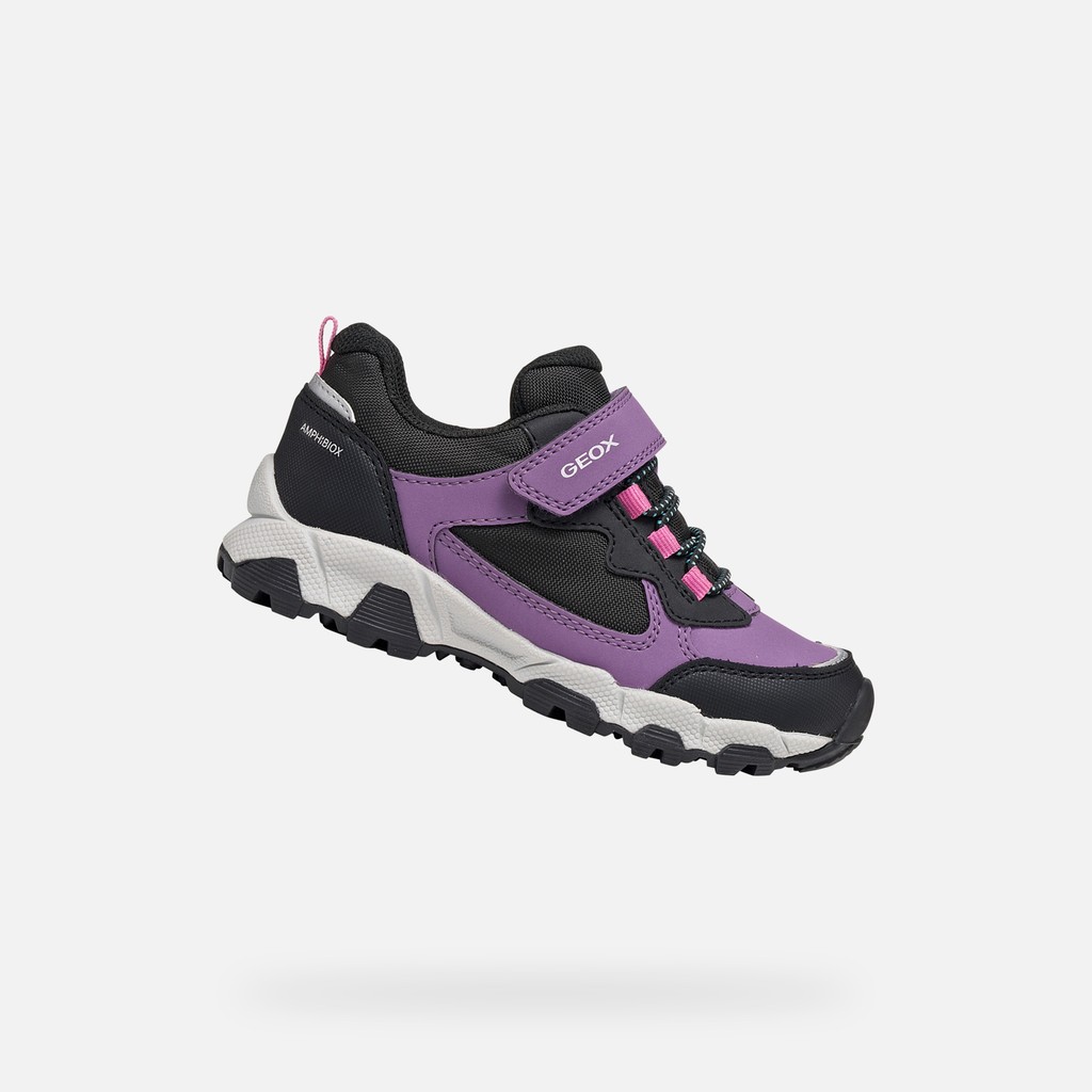Waterproof trainers MAGNETAR ABX JUNIOR Violet/Black - image number 0 | GEOX