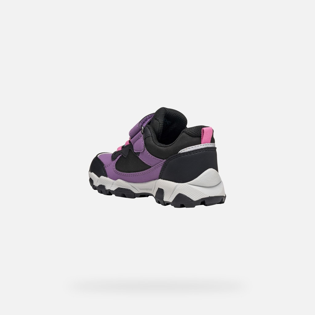 Waterproof trainers MAGNETAR ABX JUNIOR Violet/Black - image number 3 | GEOX