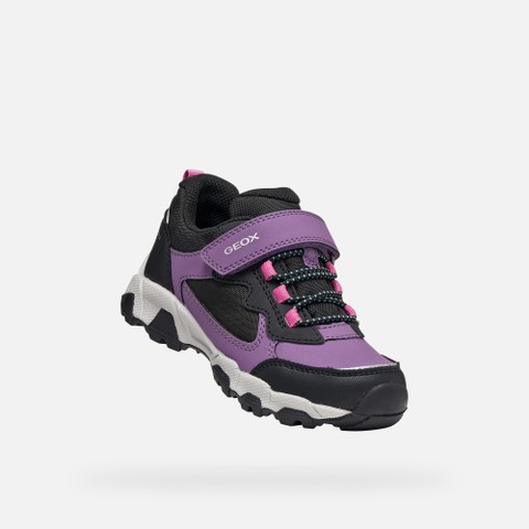Waterproof trainers MAGNETAR ABX JUNIOR Violet/Black - image number 4 | GEOX
