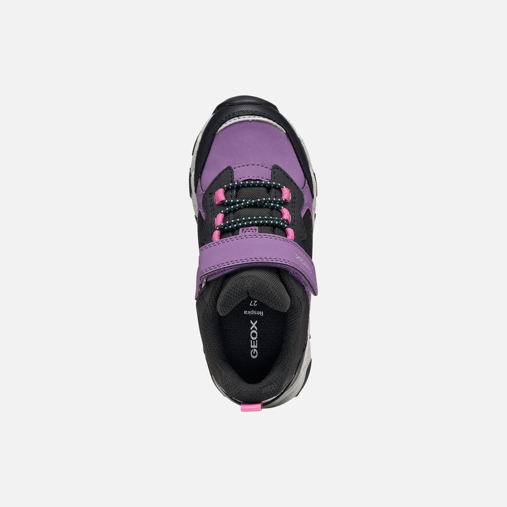 Waterproof trainers MAGNETAR ABX JUNIOR Violet/Black - image number 5 | GEOX