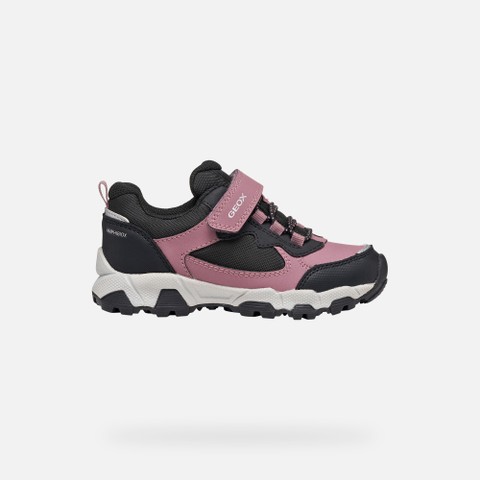 Waterproof trainers MAGNETAR ABX JUNIOR Dark rose/Black - image number 1 | GEOX