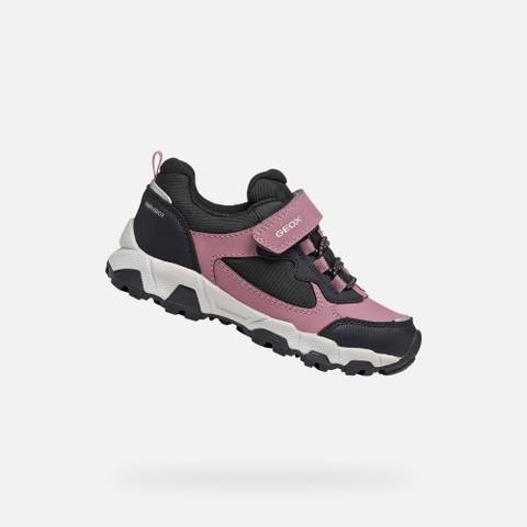 Waterproof trainers MAGNETAR ABX JUNIOR Dark rose/Black - image number 0 | GEOX