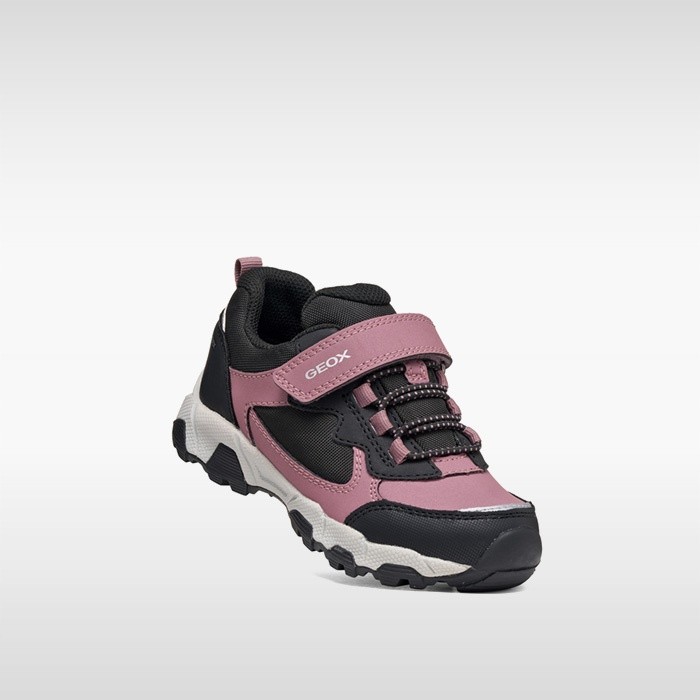Waterproof trainers MAGNETAR ABX JUNIOR Dark rose/Black | GEOX