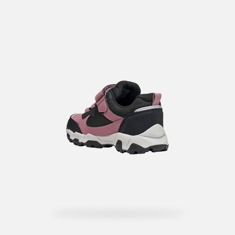 Waterproof trainers MAGNETAR ABX JUNIOR Dark rose/Black - image number 3 | GEOX