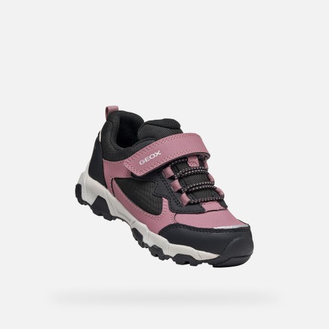 Waterproof trainers MAGNETAR ABX JUNIOR Dark rose/Black - image number 4 | GEOX