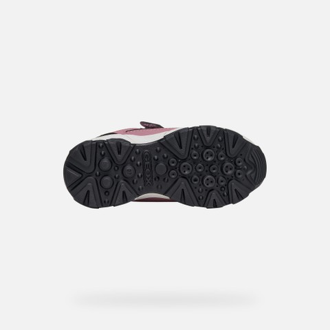 Waterproof trainers MAGNETAR ABX JUNIOR Dark rose/Black - image number 6 | GEOX