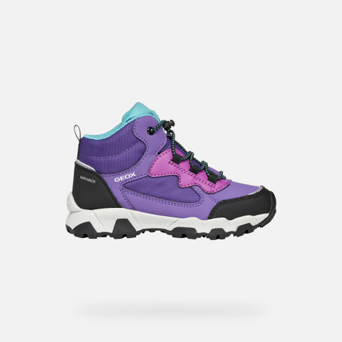 Waterproof trainers MAGNETAR ABX JUNIOR Violet/Purple - image number 1 | GEOX
