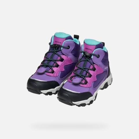Waterproof trainers MAGNETAR ABX JUNIOR Violet/Purple - image number 7 | GEOX