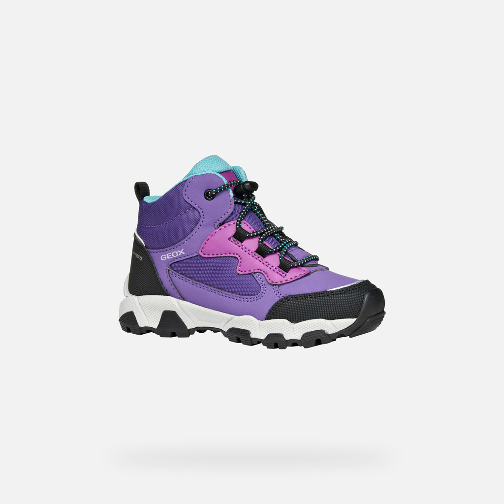 Waterproof trainers MAGNETAR ABX JUNIOR Violet/Purple - image number 2 | GEOX