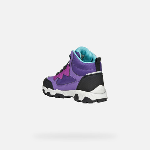 Waterproof trainers MAGNETAR ABX JUNIOR Violet/Purple - image number 3 | GEOX