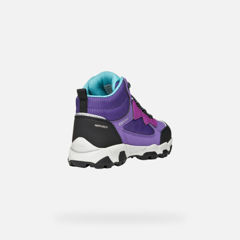 Waterproof trainers MAGNETAR ABX JUNIOR Violet/Purple - image number 4 | GEOX
