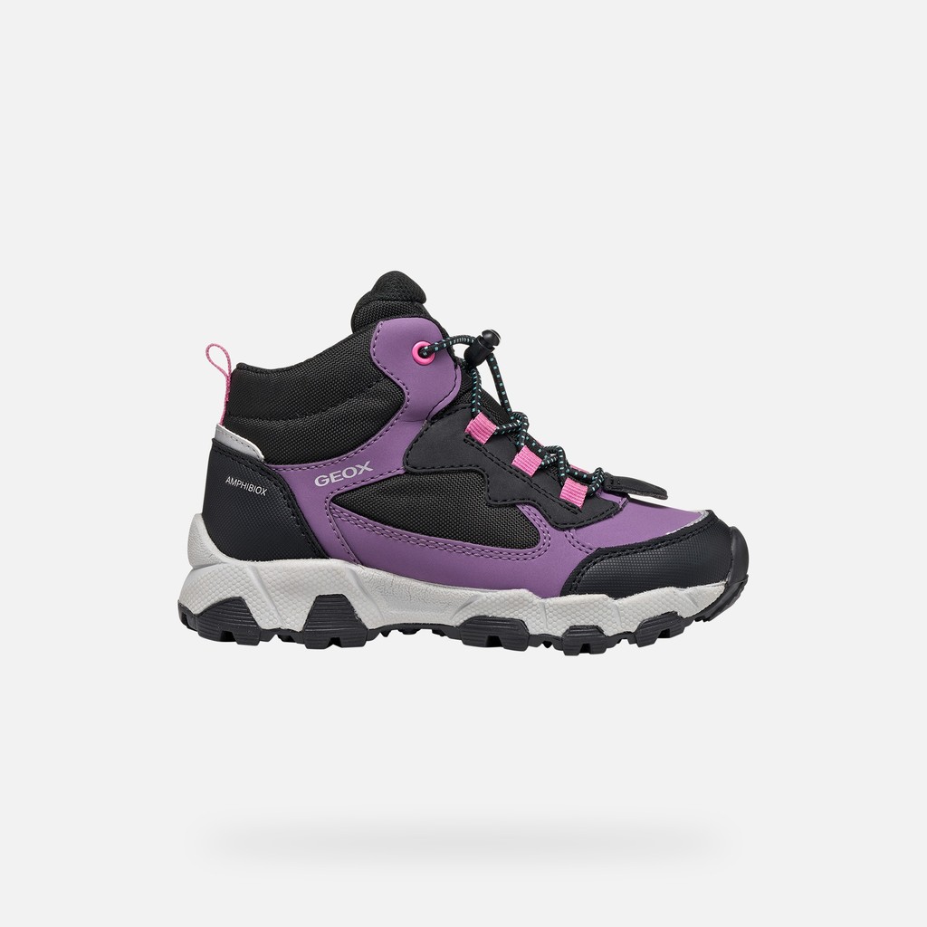 Waterproof trainers MAGNETAR ABX JUNIOR Violet/Black - image number 1 | GEOX