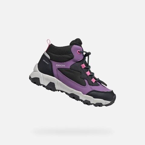 Waterproof trainers MAGNETAR ABX JUNIOR Violet/Black | GEOX